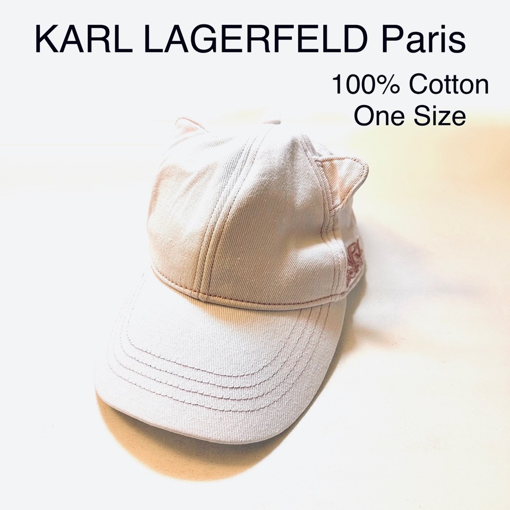 Karl Lagerfeld Paris Visor Cap Hat Spring Summer Cotton